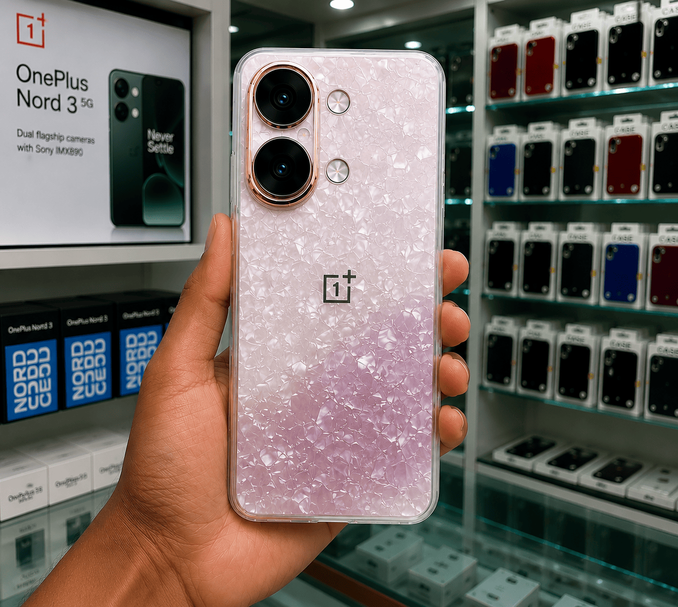 Marble Design Phone Case for OnePlus Nord CE 3 5G Magenta Onezeros.in