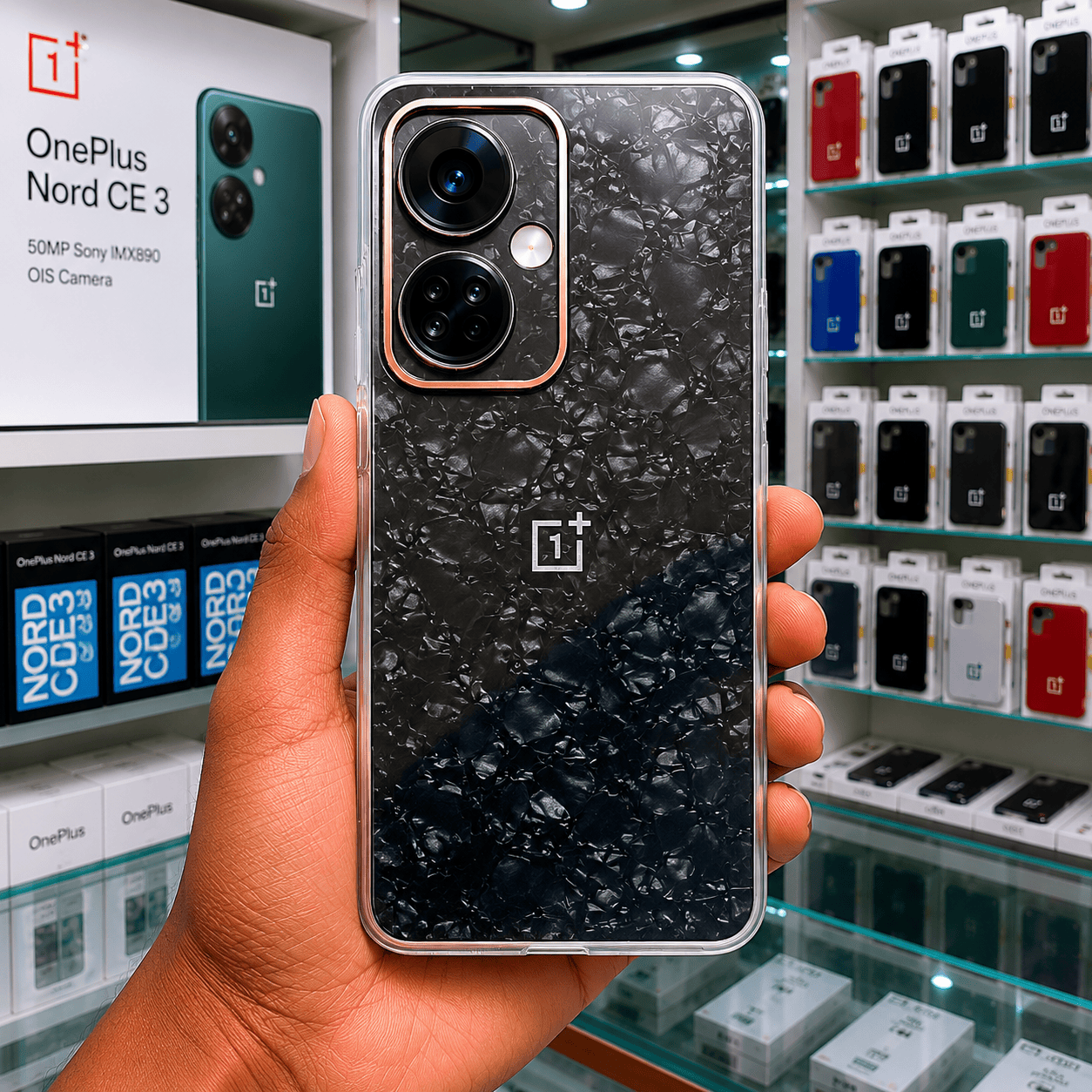 Marble Design Phone Case for OnePlus Nord CE 3 5G Black Onezeros.in