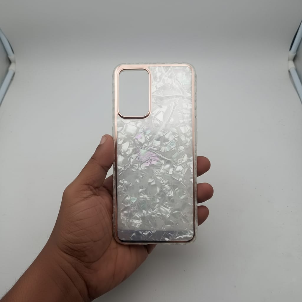 Marble Pattern Back Cover For OPPO A16 Phone Case With Pop Up Holder Onezeros.in