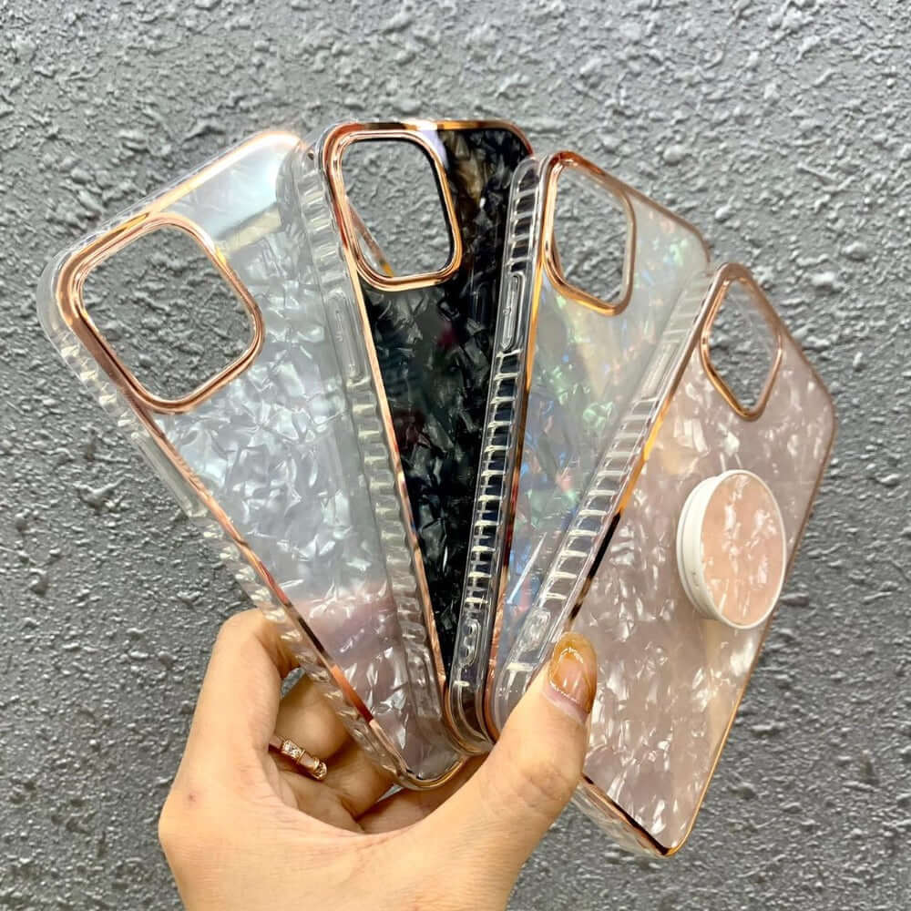 Marble Pattern Back Cover For OPPO A16 Phone Case With Pop Up Holder Onezeros.in