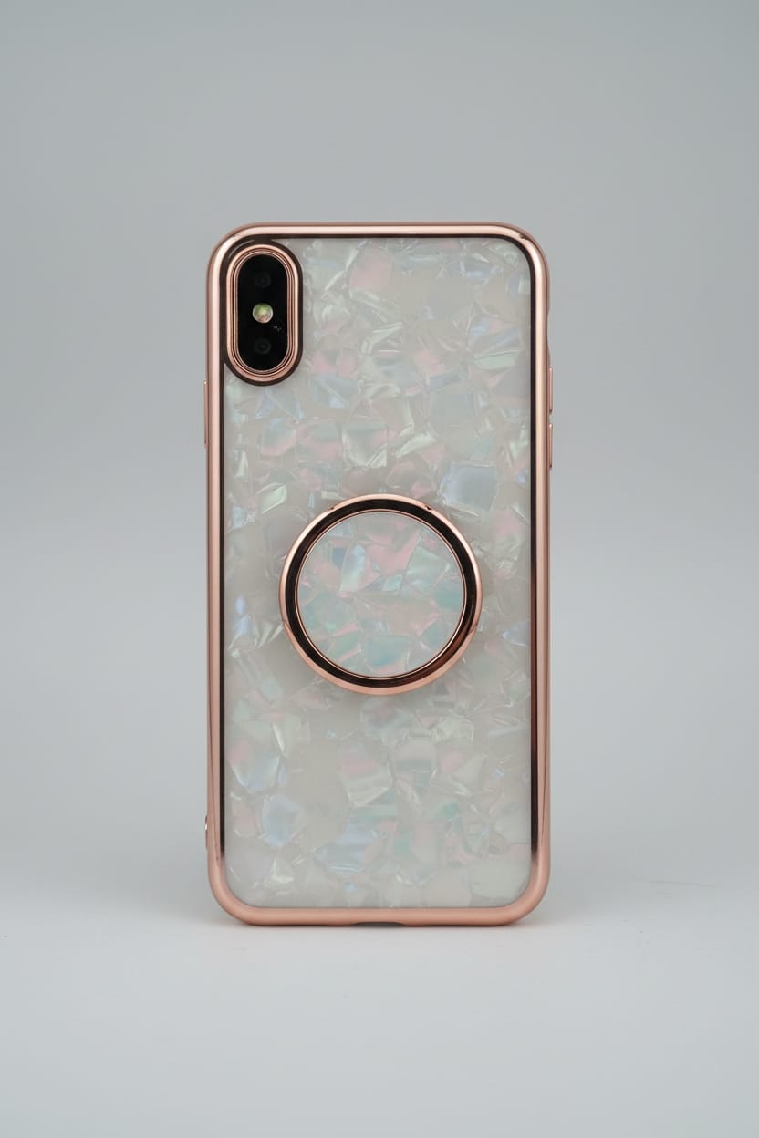 Marble Pattern Back Cover For Redmi 9A/9i Phone Case With Pop Up Holder Onezeros.in