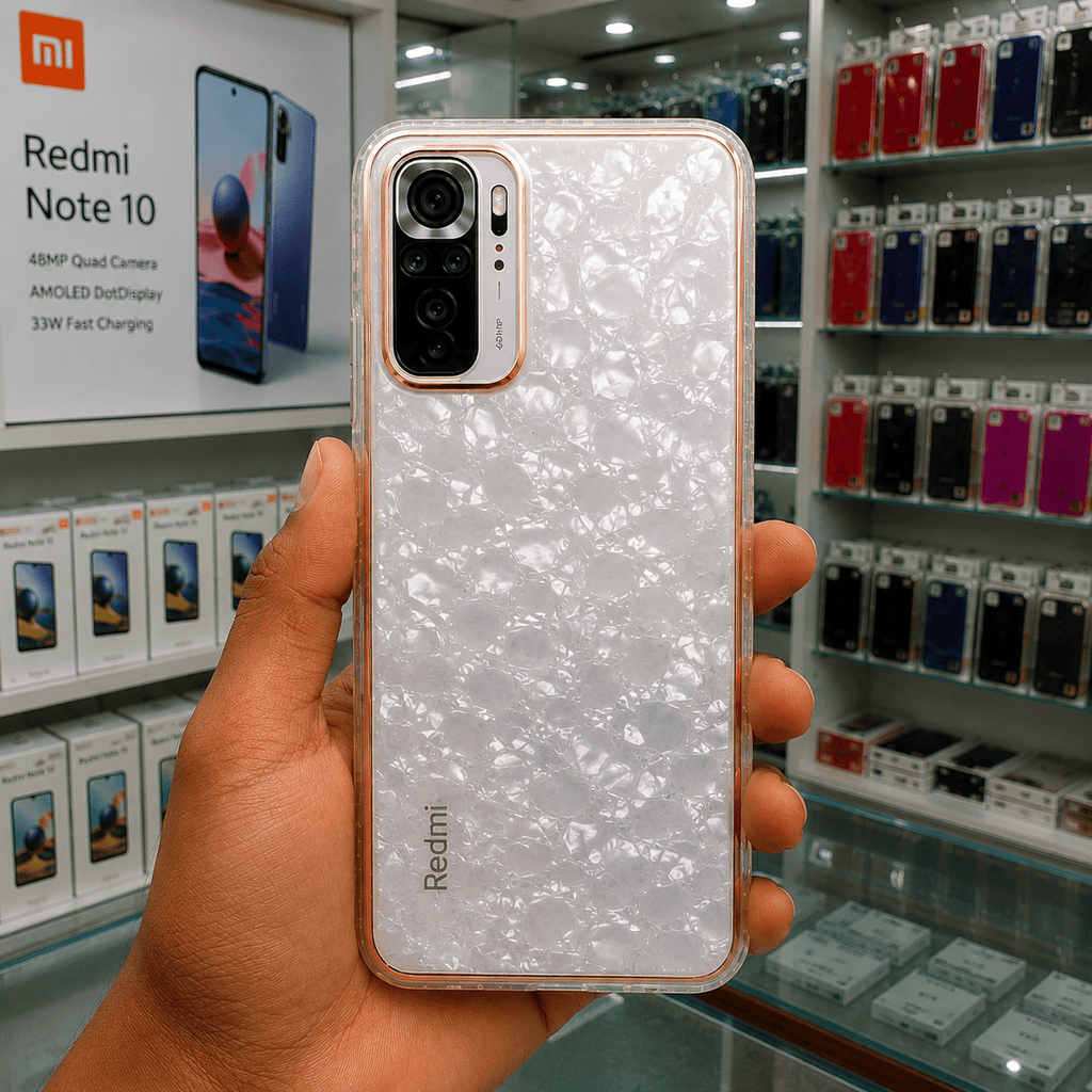Marble Pattern Back Cover For Redmi Note 10 Phone Case With Pop Up Holder Onezeros.in
