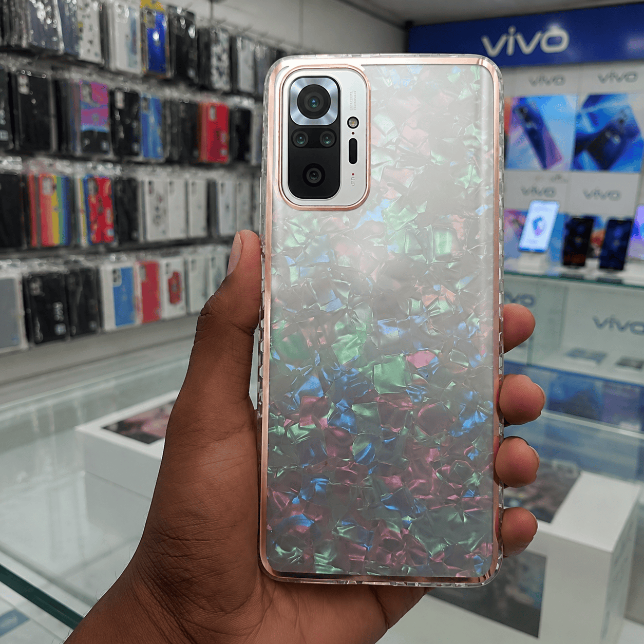 Marble Pattern Back Cover For Redmi Note 10 Pro Phone Case With Pop Up Holder Mixed Onezeros.in