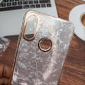 Marble Pattern Back Cover For Redmi Note 7 Phone Case With Pop Up Holder White Onezeros.in