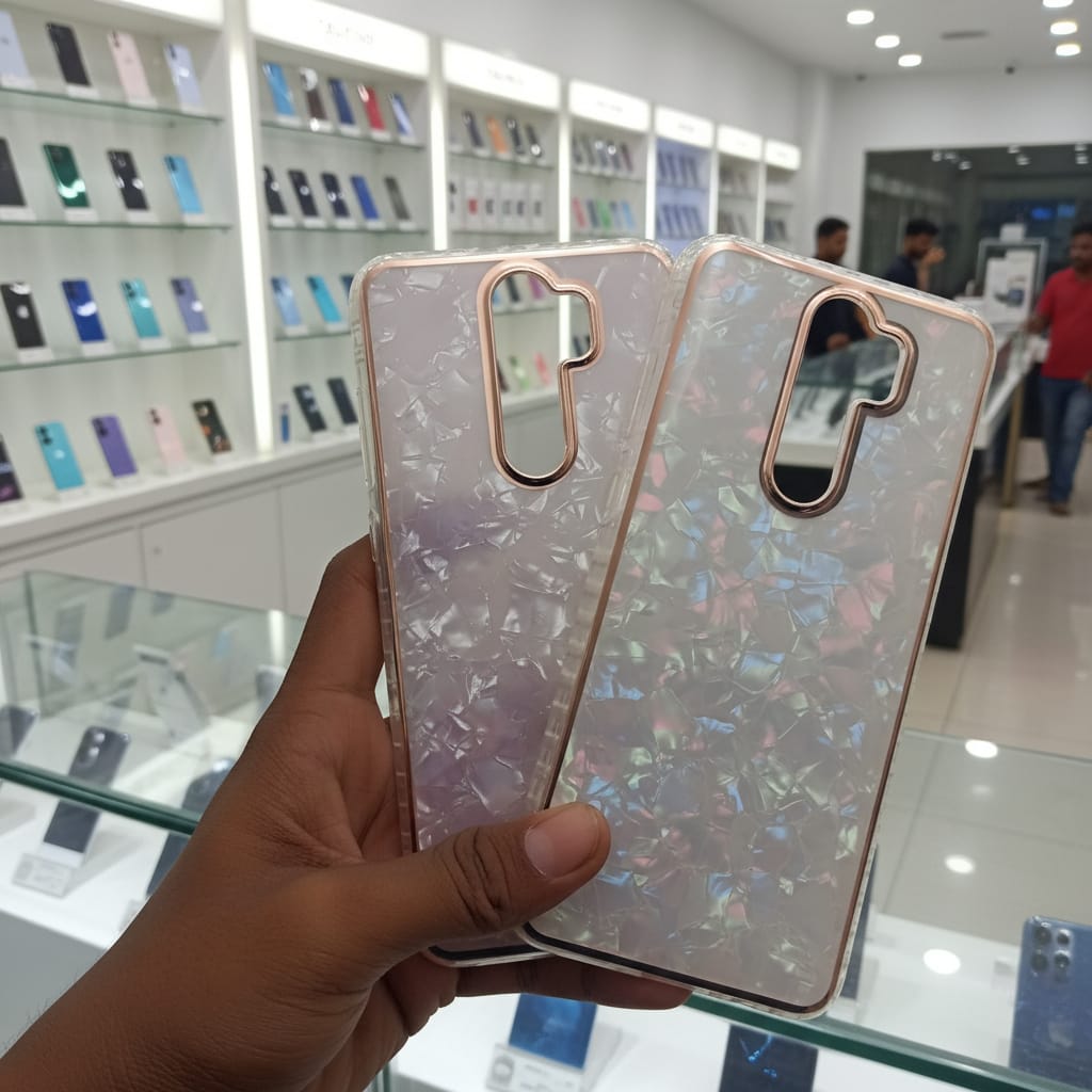 Marble Pattern Back Cover For Redmi Note 8 Pro Phone Case With Pop Up Holder Onezeros.in