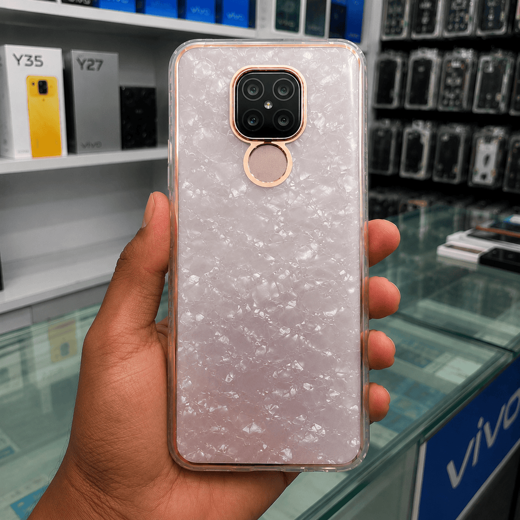 Marble Pattern Back Cover For Redmi Note 9 Phone Case With Pop Up Holder Onezeros.in