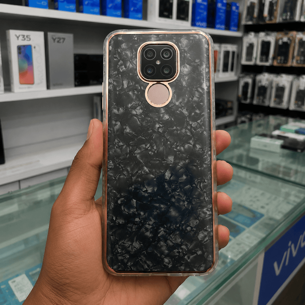 Marble Pattern Back Cover For Redmi Note 9 Phone Case With Pop Up Holder Onezeros.in