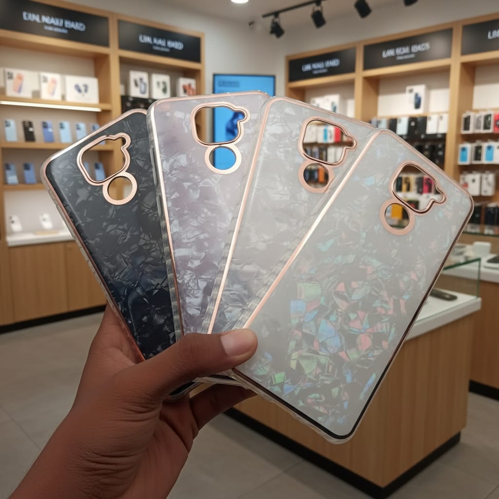 Marble Pattern Back Cover For Redmi Note 9 Phone Case With Pop Up Holder Onezeros.in
