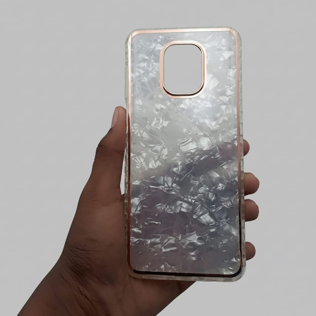 Marble Pattern Back Cover For Redmi Note 9 Pro Phone Case With Pop Up Holder White Onezeros.in