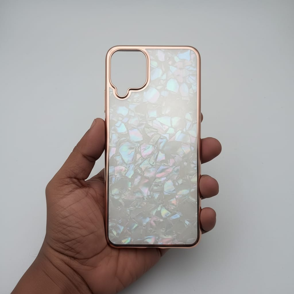 Marble Pattern Back Cover For Samsung A12 Phone Case With Pop Up Holder Mixed Onezeros.in