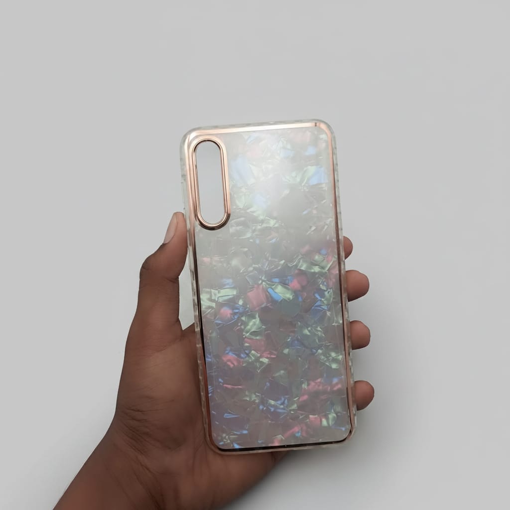 Marble Pattern Back Cover For Samsung A50/A30s Phone Case With Pop Up Holder Onezeros.in