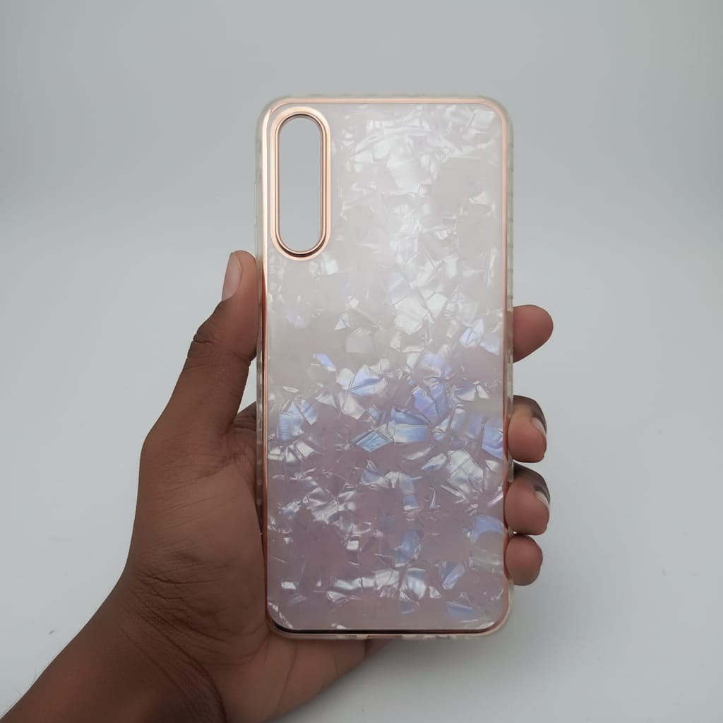 Marble Pattern Back Cover For Samsung A50/A30s Phone Case With Pop Up Holder Onezeros.in