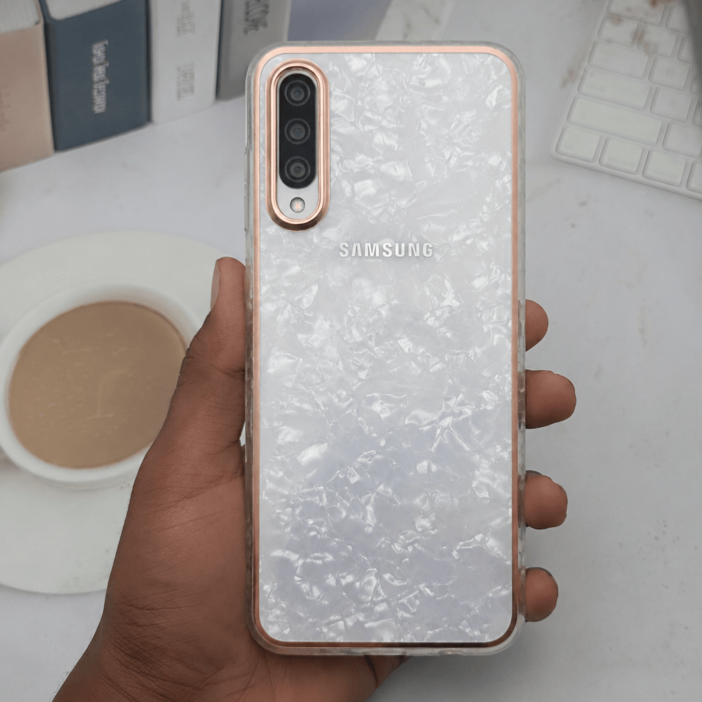 Marble Pattern Back Cover For Samsung A50/A30s Phone Case With Pop Up Holder Onezeros.in