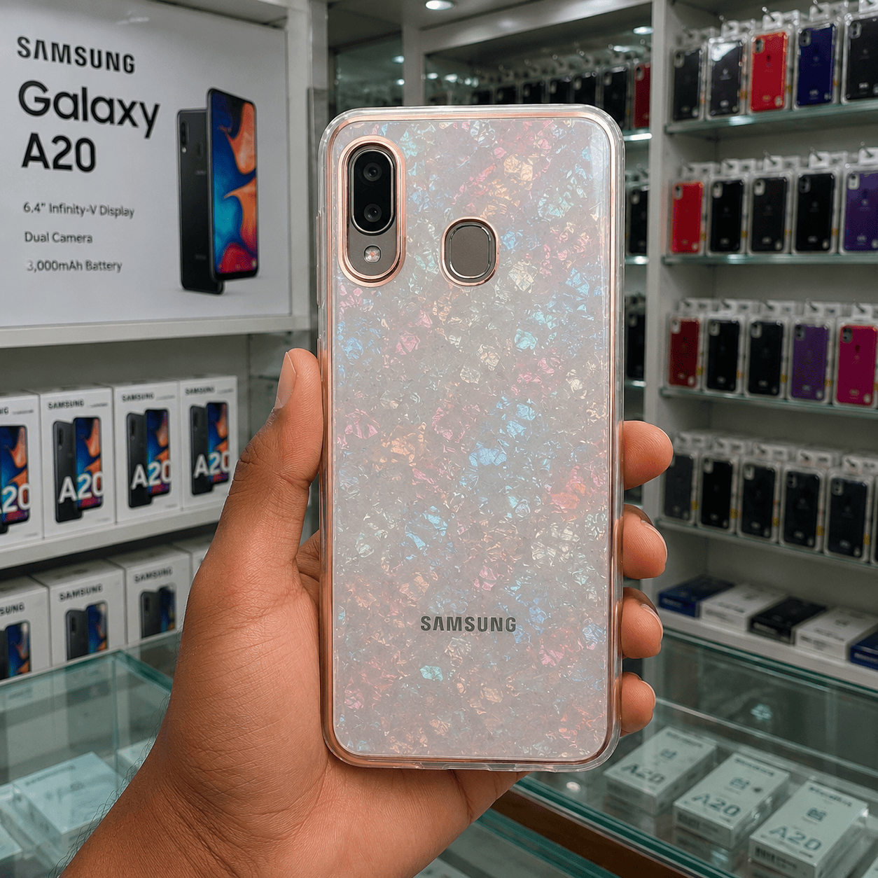 Marble Pattern Back Cover For Samsung Galaxy A20/A30/M10s Phone Case With Pop Up Holder Mixed Onezeros.in