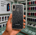 Marble Pattern Back Cover For Samsung Galaxy A20/A30/M10s Phone Case With Pop Up Holder Black Onezeros.in
