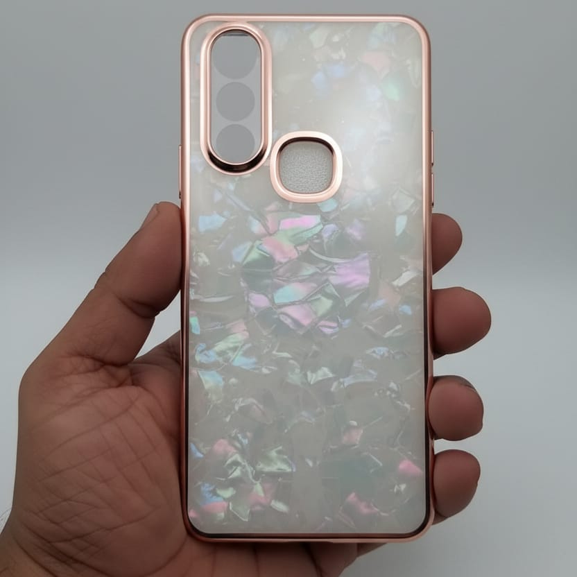 Marble Pattern Back Cover For Vivo V15 Phone Case With Pop Up Holder Onezeros.in