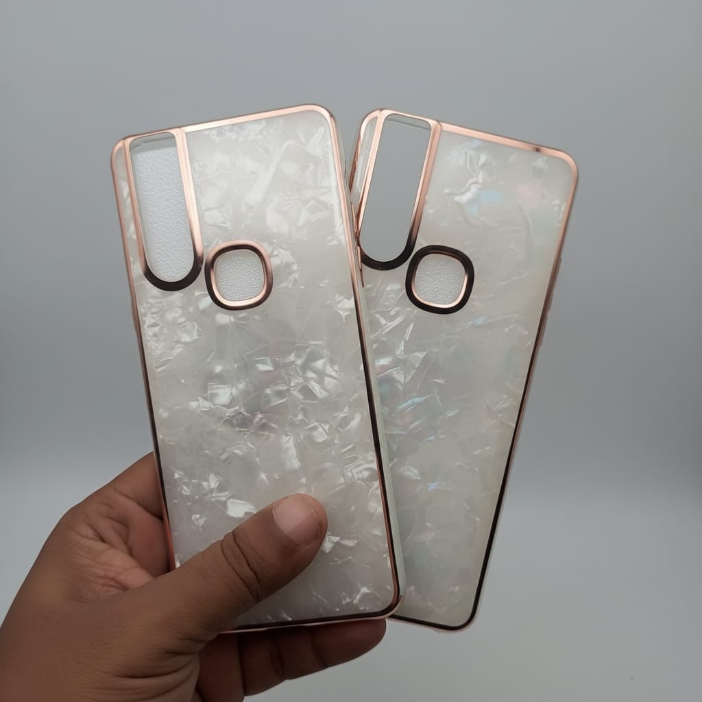 Marble Pattern Back Cover For Vivo V15 Phone Case With Pop Up Holder Onezeros.in