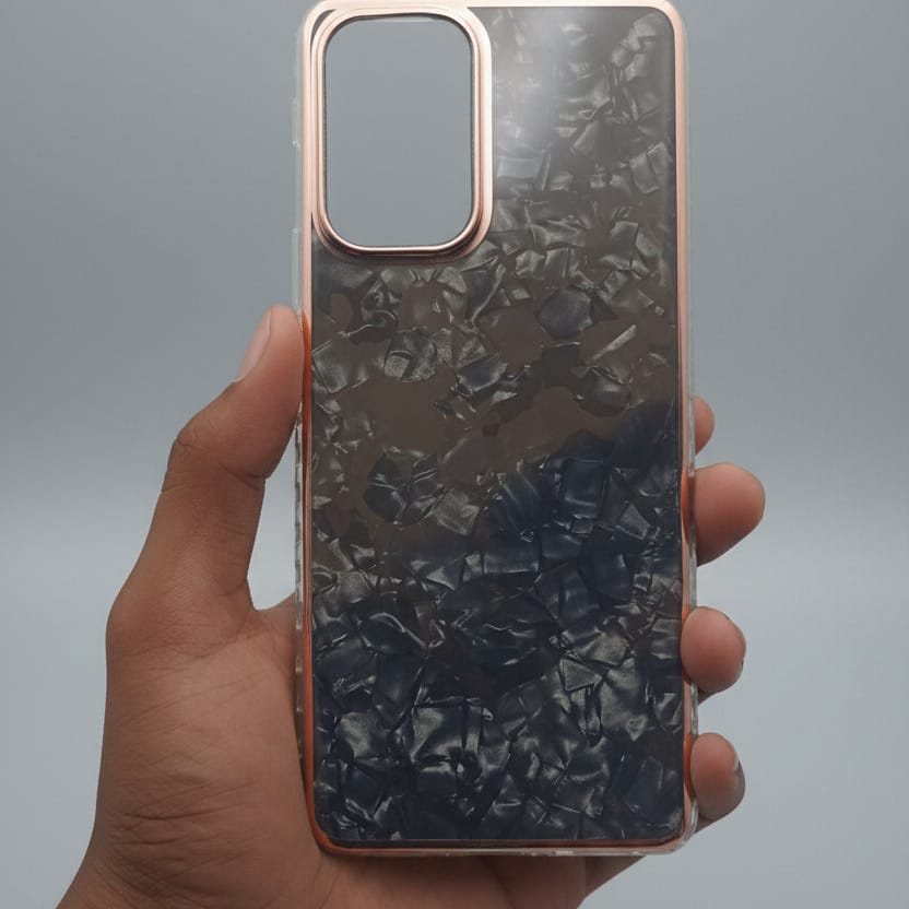 Marble Pattern Back Cover For Vivo Y22 Phone Case With Pop Up Holder Onezeros.in