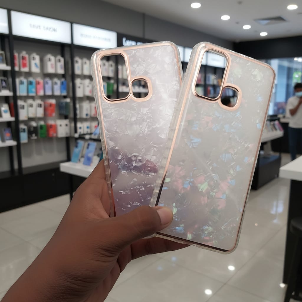 Marble Pattern Back Cover For Vivo Y30/Y50 Phone Case With Pop Up Holder Onezeros.in