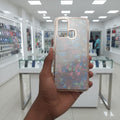 Marble Pattern Back Cover For Vivo Y30/Y50 Phone Case With Pop Up Holder White Onezeros.in