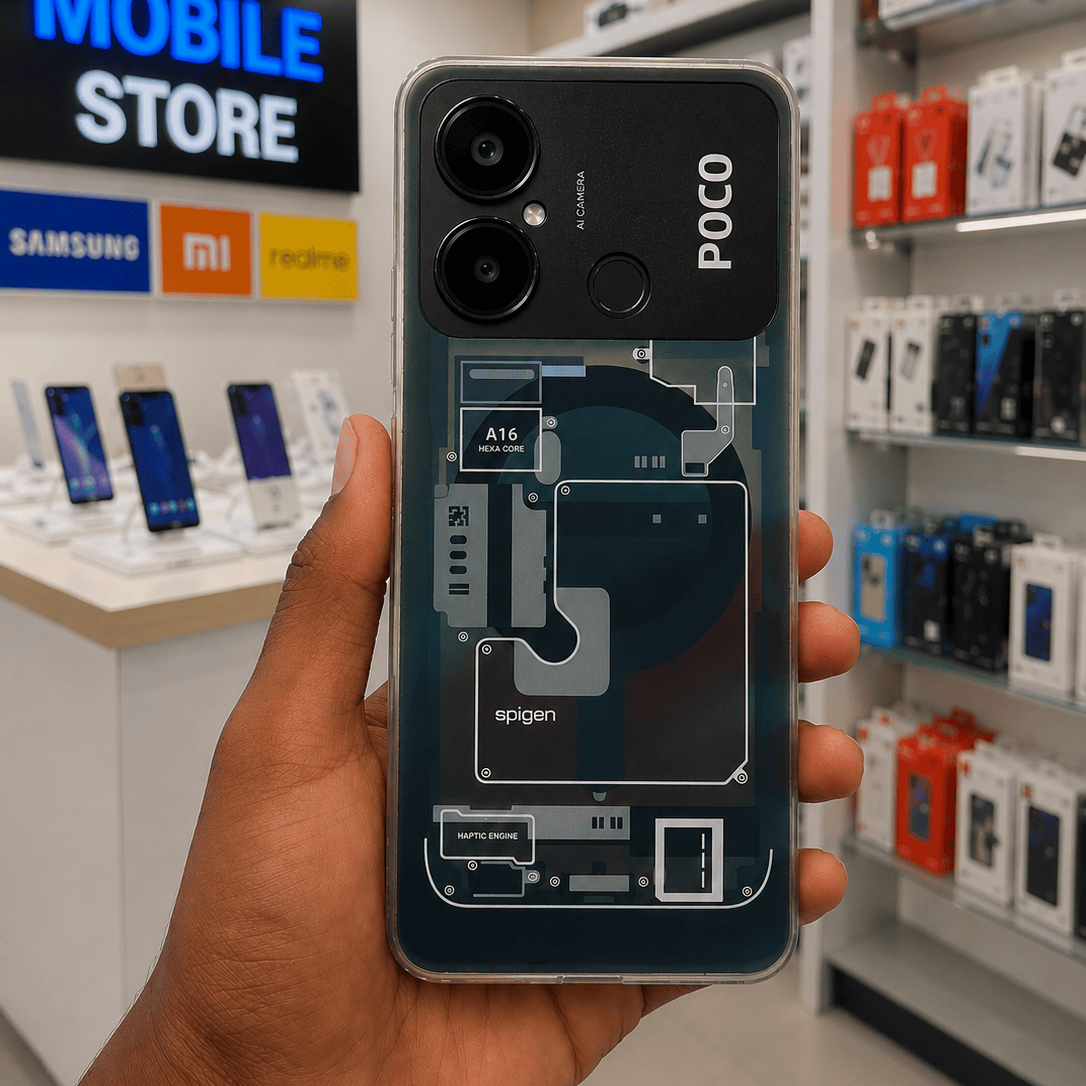 Mechanical Glaze Print Phone Case for POCO C55 Mobile Cover Onezeros.in