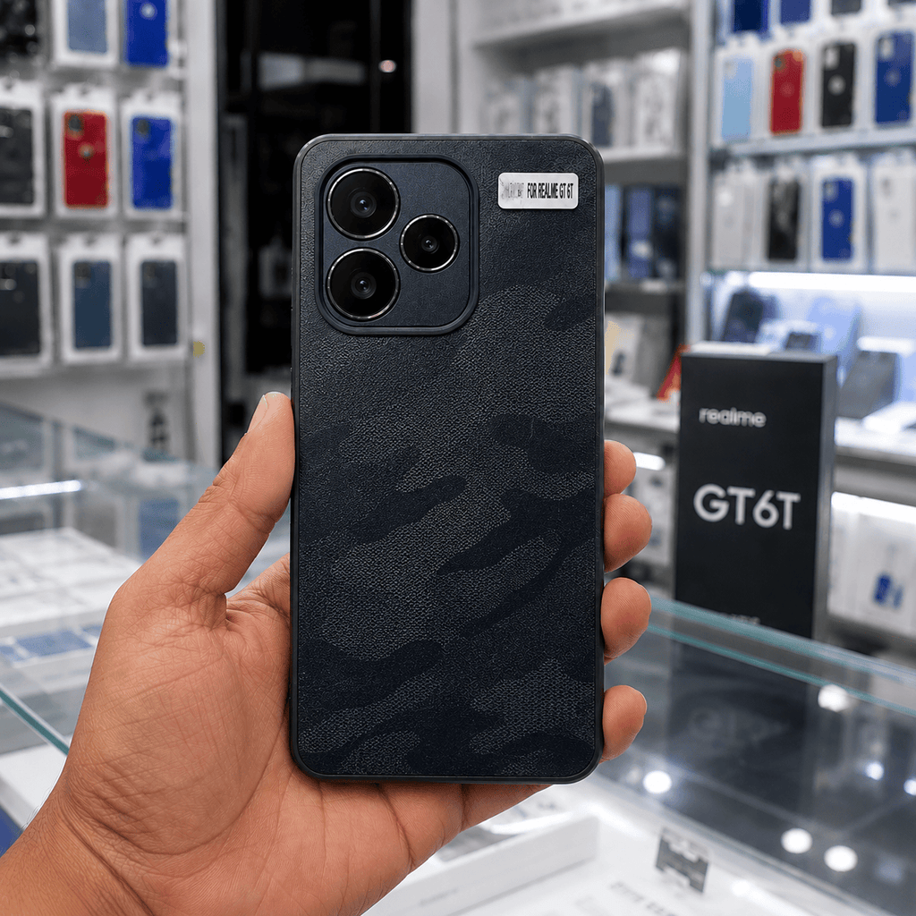 Military Camouflage Phone Case for Realme GT 6T Back Cover Sky Blue Onezeros.in