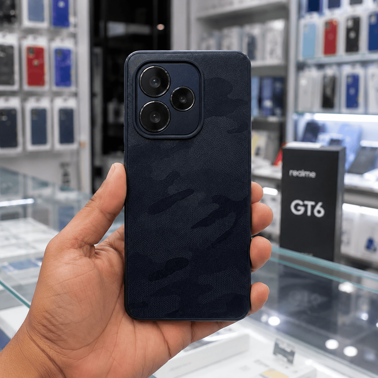 Military Camouflage Phone Case for Realme GT 6T Back Cover Black Onezeros.in