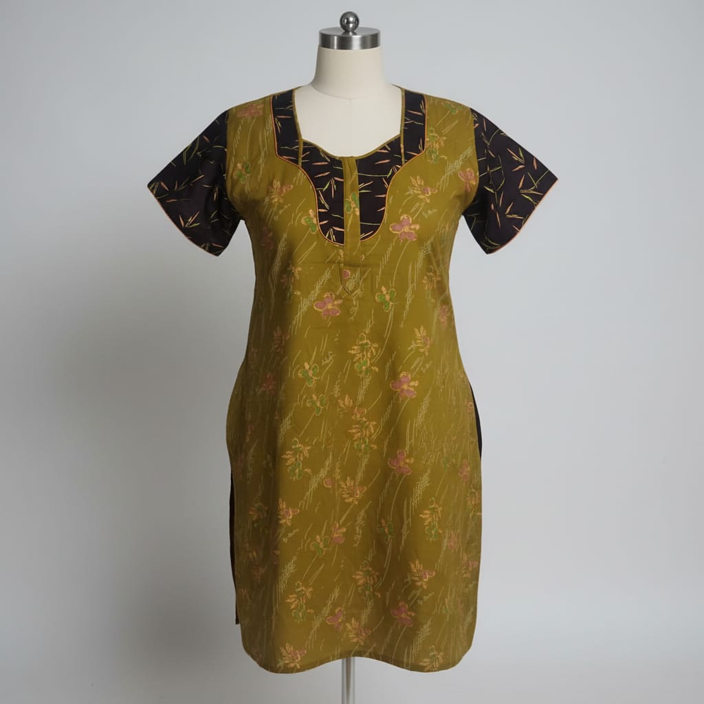 Muddy Brown Floral Pattern Big Size Nighty Onezeros.in