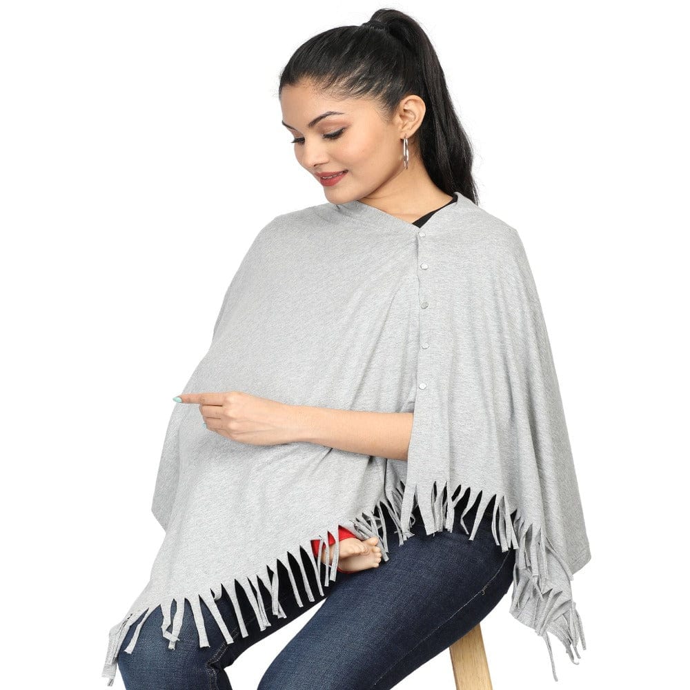 Nursing Shawl for New Generation Mammas Grey Onezeros.in