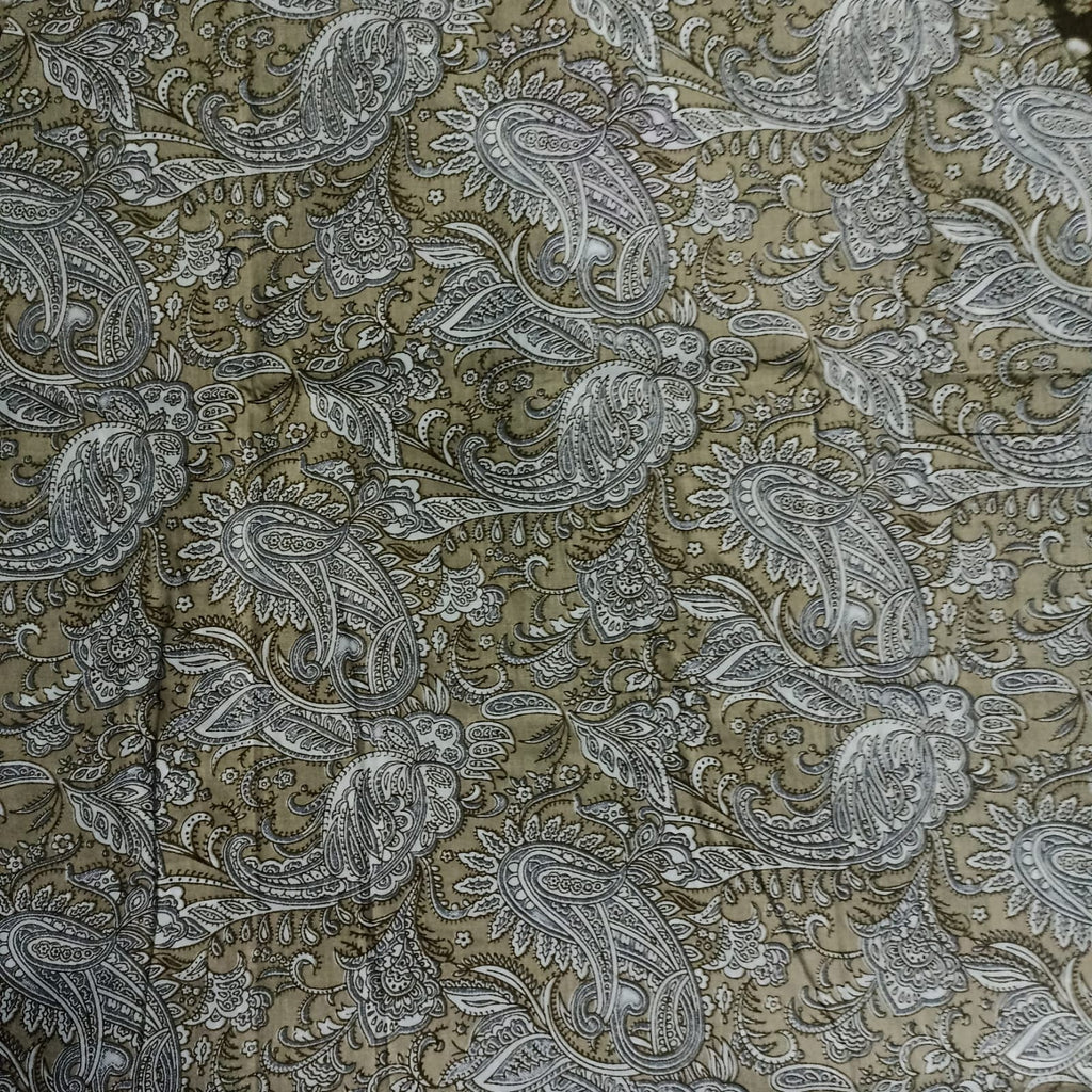 Olive Leaf Color Floral Pattern Nighty Onezeros.in