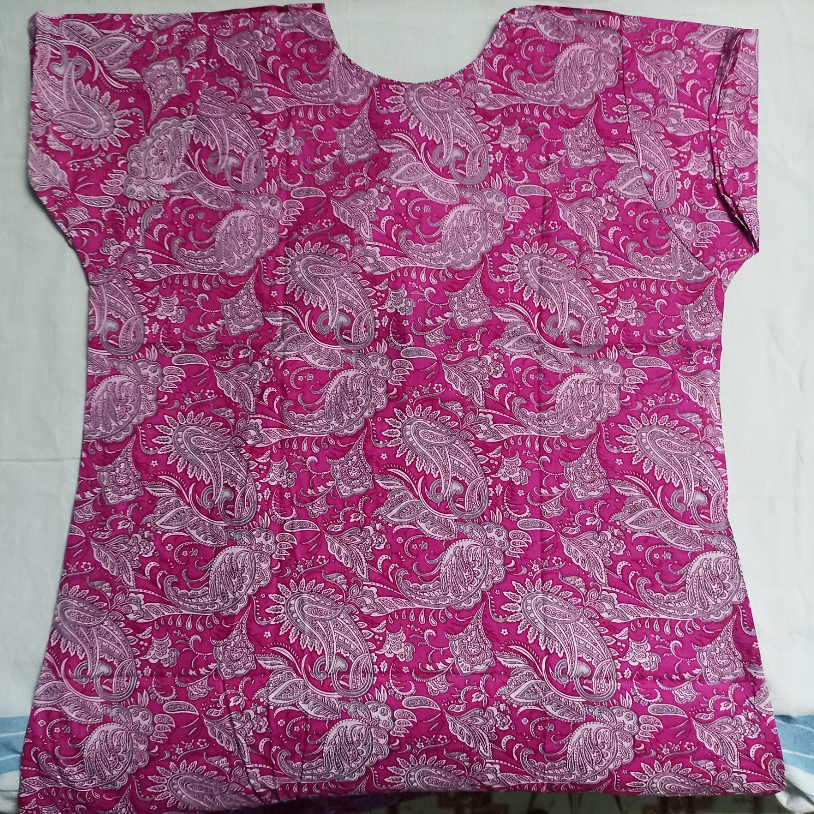 Pansy Purple Color Floral Pattern Nighty Onezeros.in