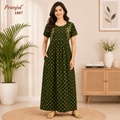 Pranjul 1807 Cotton Floral Printed Nighty for Women XL OneZeros