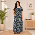 Pranjul 1808 Cotton Floral Printed Nighty for Women XXL OneZeros
