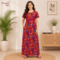 Pranjul 1809 Cotton Floral Printed Nighty for Women XL OneZeros