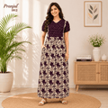 Pranjul 1812 Cotton Floral Printed Nighty for Women XL OneZeros