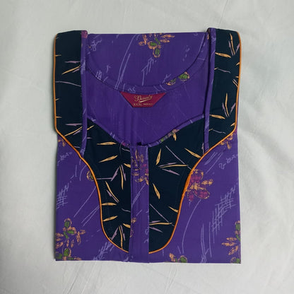 Purple Floral Pattern Big Size Nighty Onezeros.in