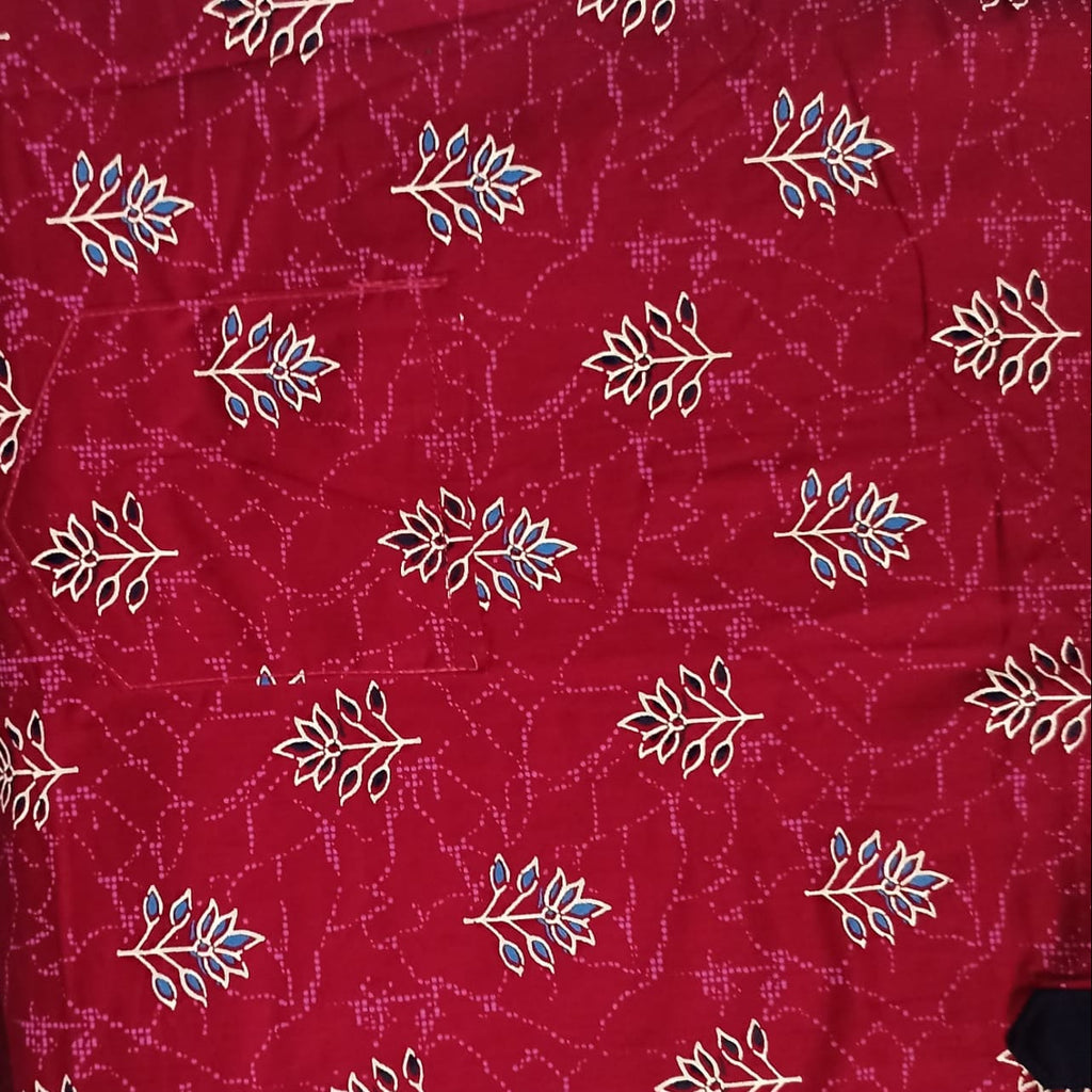 Red Ruby Leaf Pattern Nighty 2XL Onezeros.in