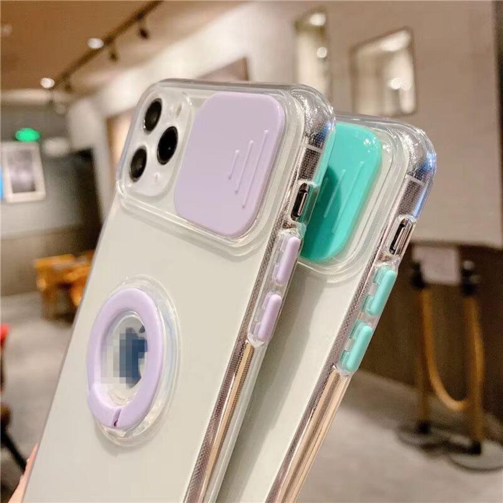 Ring with Shuter Silicone Case For iPhone 13 Pro Max Onezeros.in