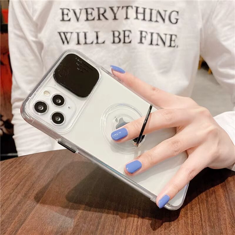 Ring with Shuter Silicone Case For iPhone 13 Pro Max Onezeros.in