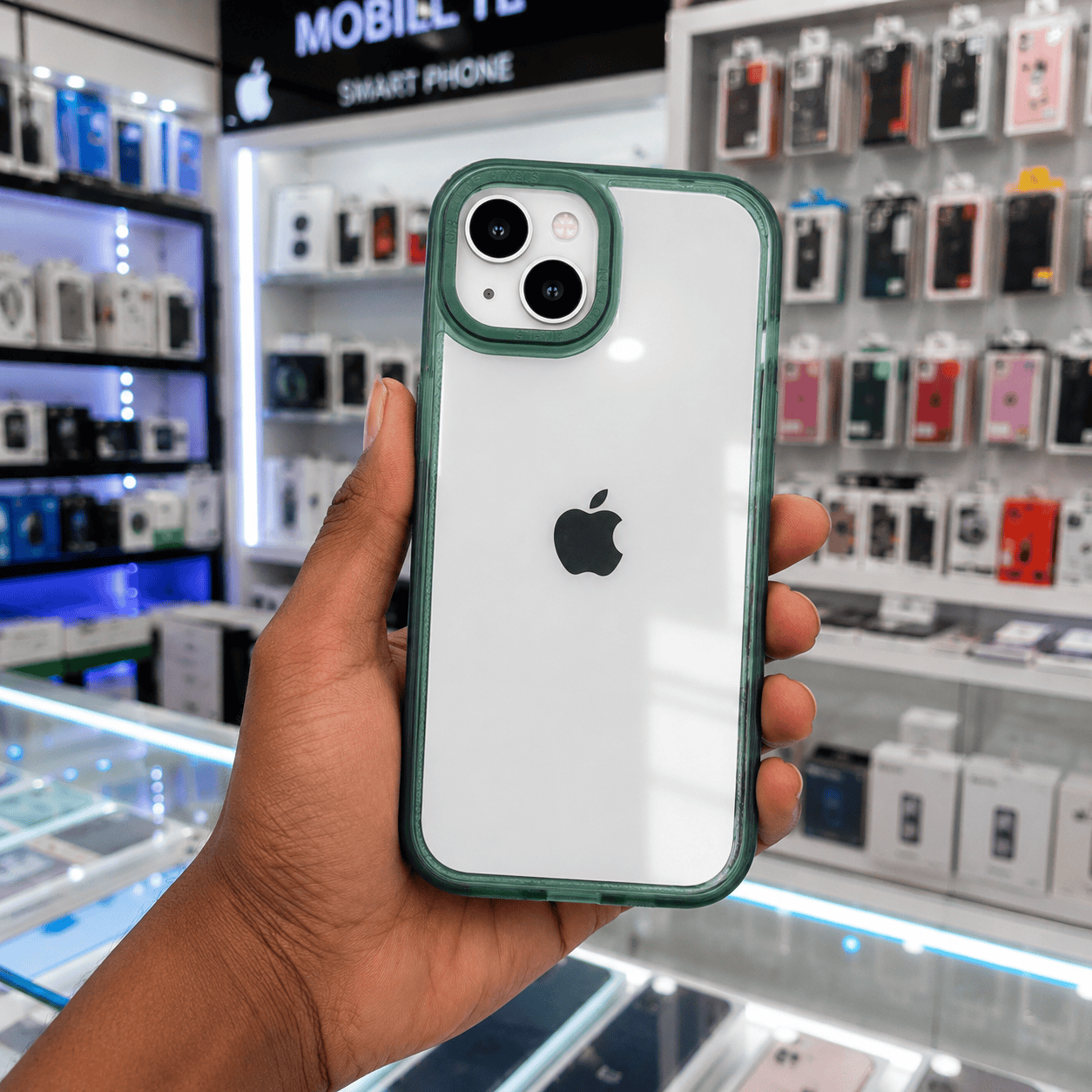 Spigen Crystal Clear Transparent Back Cover for iPhone 15 | Shockproof Slim Protective Case Green OneZeros