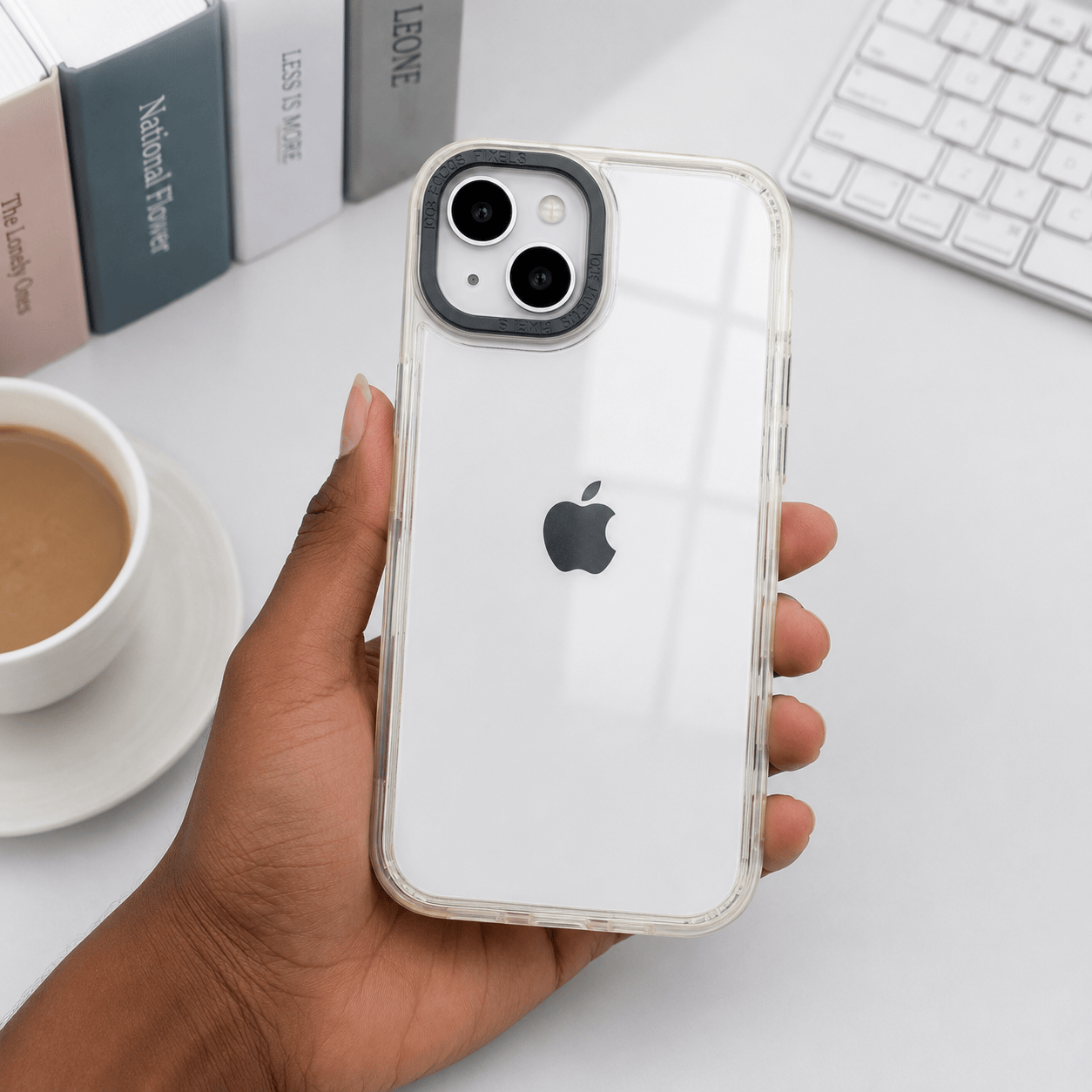 Spigen Crystal Clear Transparent Back Cover for iPhone 15 | Shockproof Slim Protective Case White OneZeros