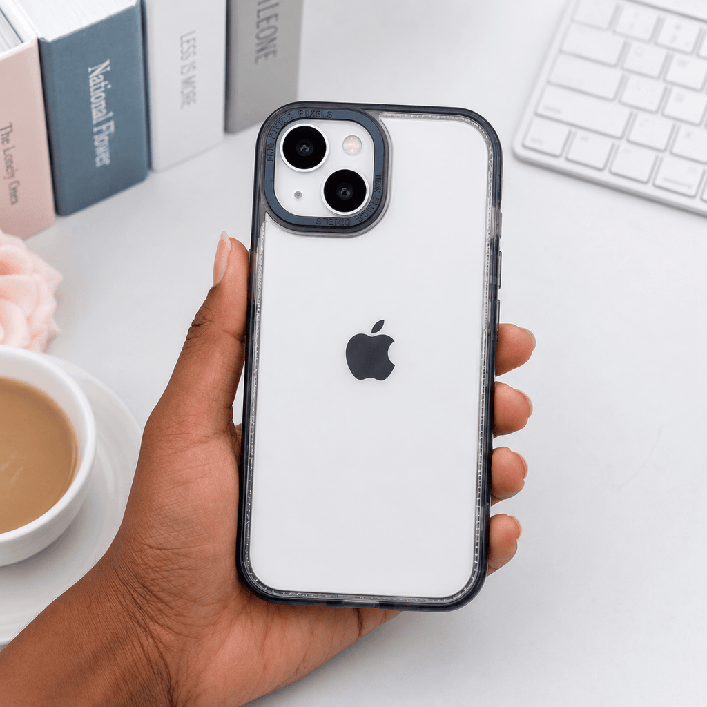 Spigen Crystal Clear Transparent Back Cover for iPhone 15 | Shockproof Slim Protective Case Black OneZeros