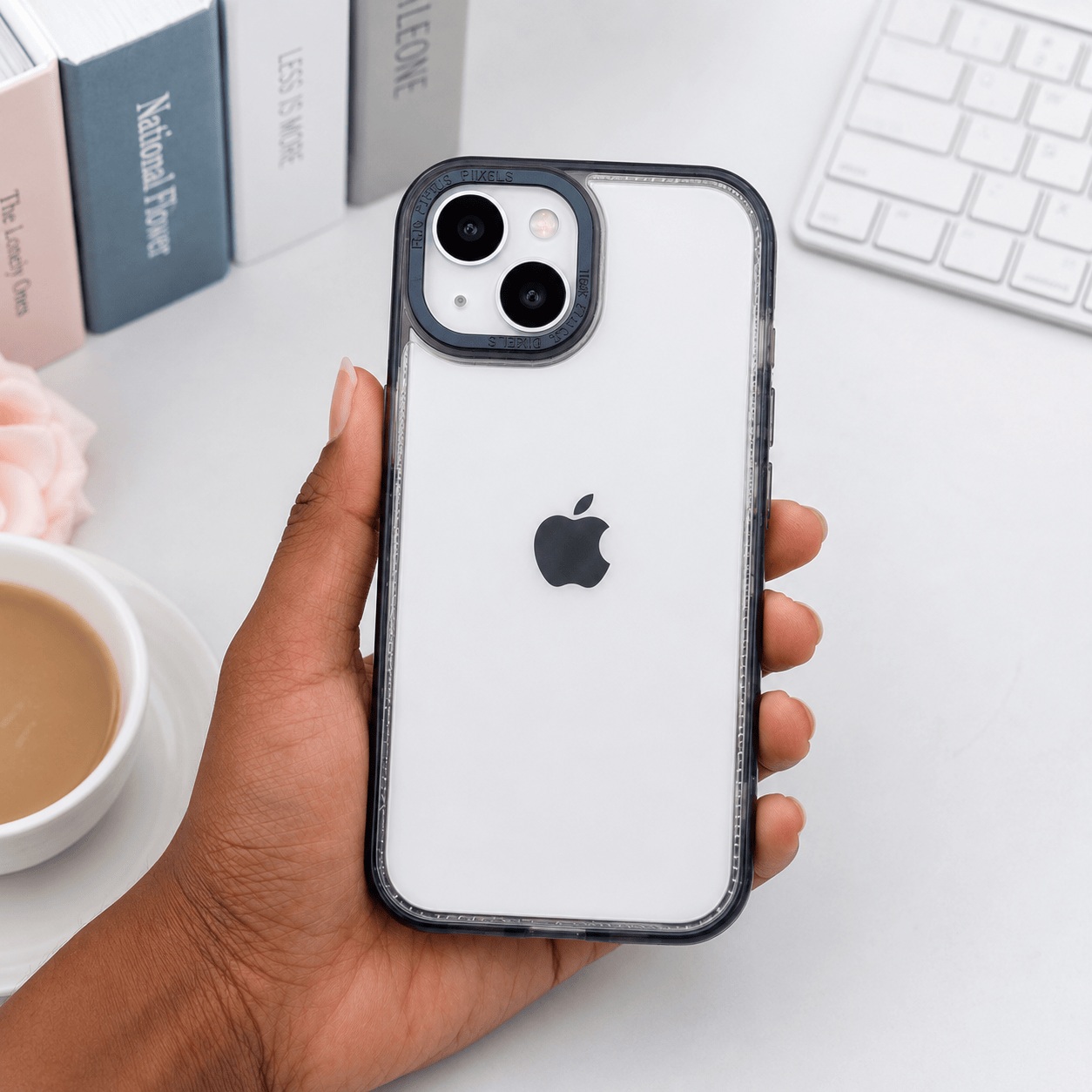 Spigen Crystal Clear Transparent Back Cover for iPhone 15 | Shockproof Slim Protective Case Black OneZeros