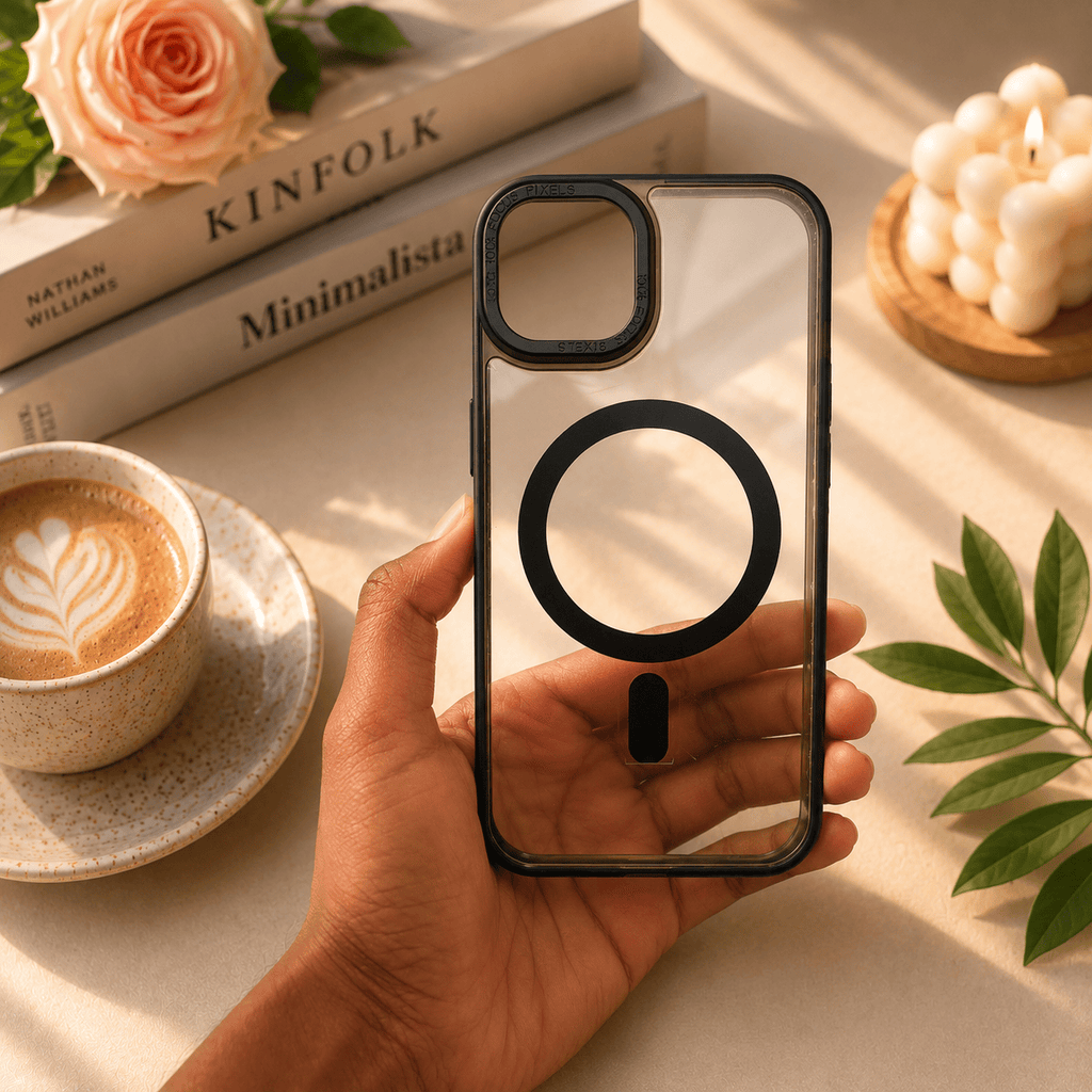 Spigen Transparent Crystal Clear Phone Case for iPhone 14 Black Onezeros.in