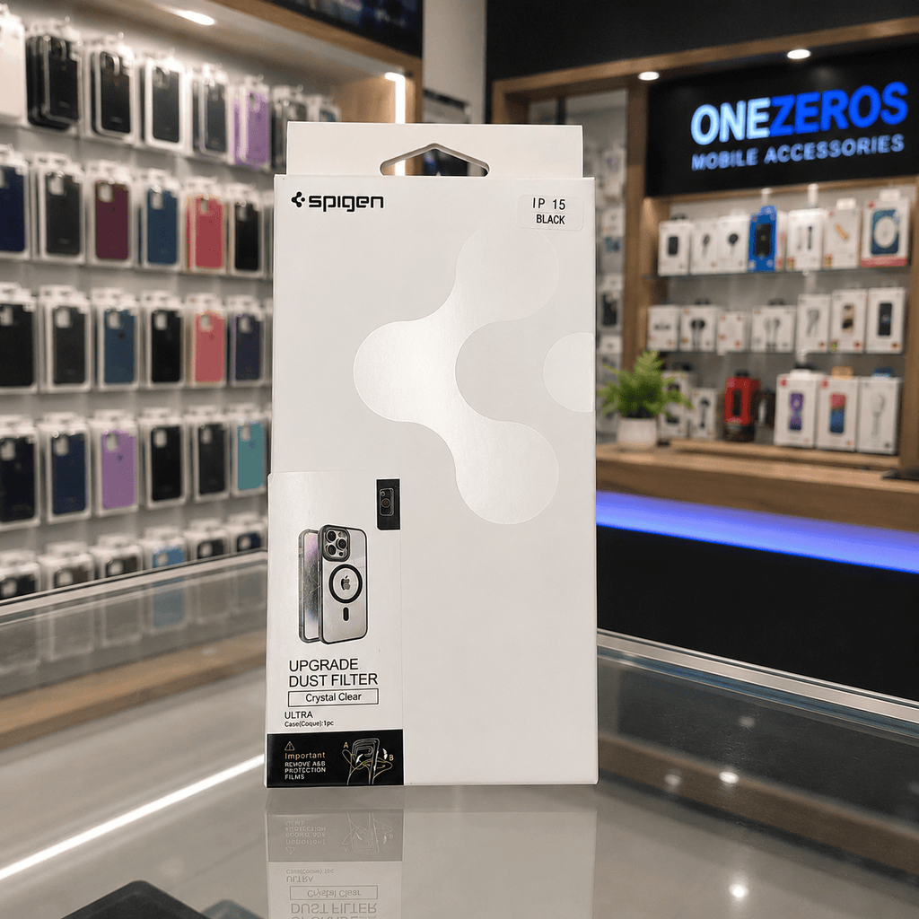 Spigen Transparent Crystal Clear Phone Case for iPhone 15 Onezeros.in