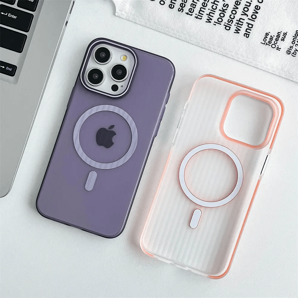 Striped Corrugated Board Pattern Back Cover for iPhone 16 Pro