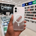 Striped Corrugated Board Pattern Back Cover for iPhone 16 Phone Case White Onezeros.in