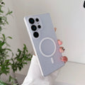 Striped Corrugated Board Pattern Back Cover for Samsung Galaxy S25 Ultra Phone Case White Onezeros.in