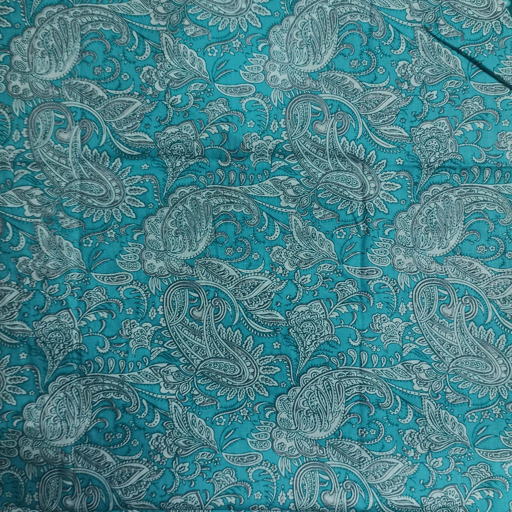 Teal Color Floral Pattern Nighty Onezeros.in
