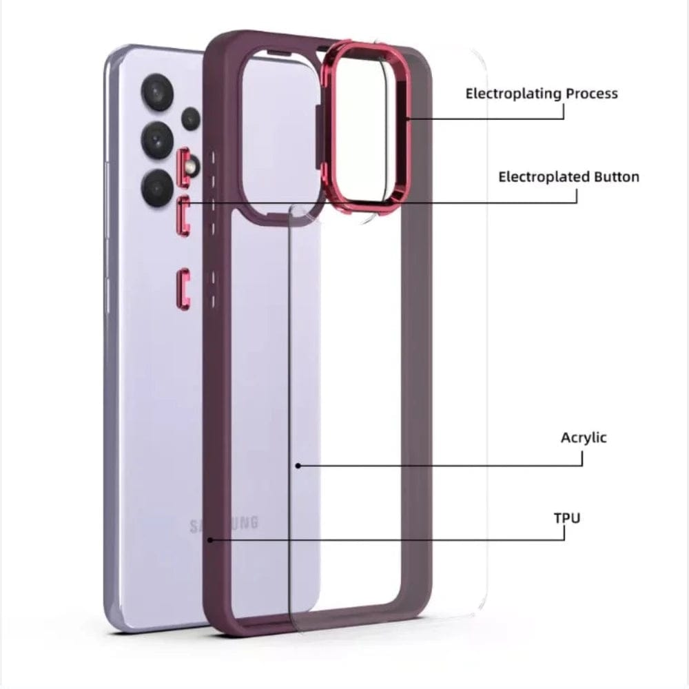 Transparent Design Case For iPhone 12 Electroplating Camera Phone Cover Onezeros.in